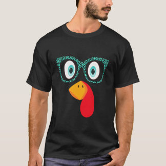 Camiseta Gafas Divertidas de Leopardo Cara de Pavo - Mujer