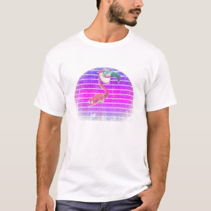 Camiseta Gafas divertidas Vaporwave Pájaro Tropical Genial