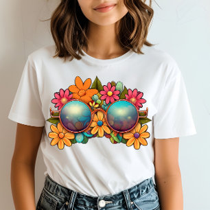 Camiseta Gafas festivas florales