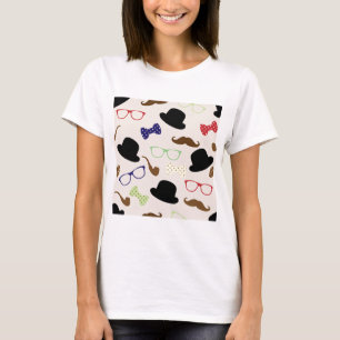 Camiseta Gafas, Gorras y bigote