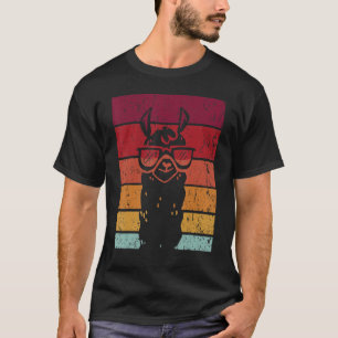 Camiseta Gafas Llama Retro Estilo Alpaca Llama Vicuña Lami