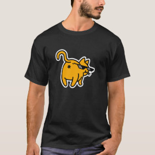 Camiseta Gafas Meme Divertidas Trasero de Gato en Cara Aguá