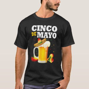 Camiseta Gafas Mexicanas De Cerveza Cinco De Mayo Para Homb