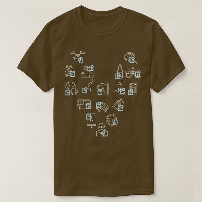 Camiseta Gafas Opticiarias Para El Corazón (Diseño del anverso)