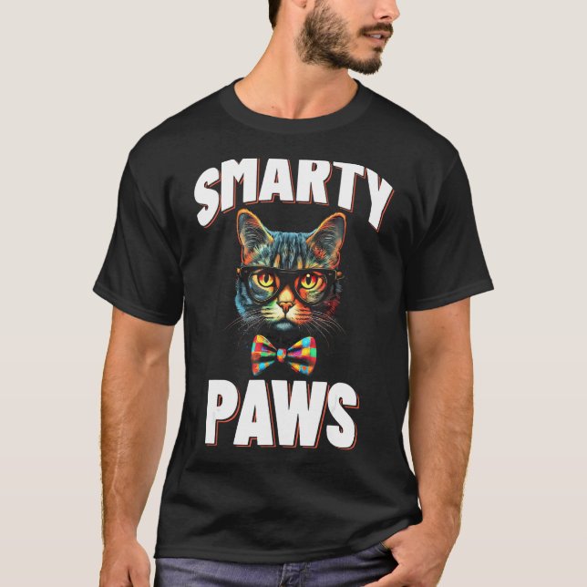 Camiseta Gafas para gatos Smarty Paws (Anverso)