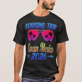 Camiseta Gafas para viaje de primos a Cancun México 2026