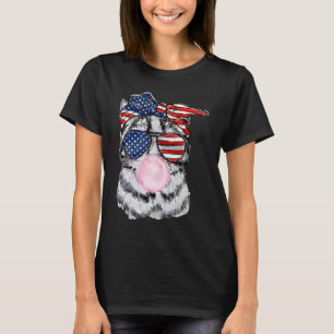 Camiseta Gafas Patrióticas para Gatos Bandana Bandera de EE