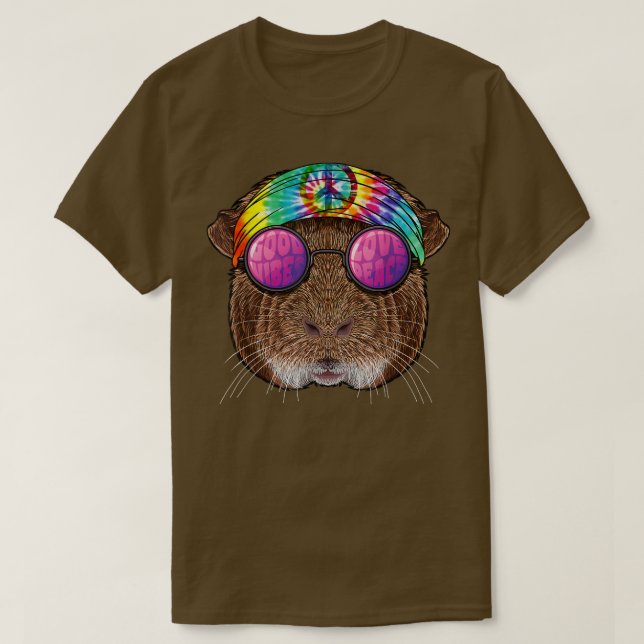 Camiseta Gafas Retro Guinea Pig Classic Love Animal Glass (Diseño del anverso)