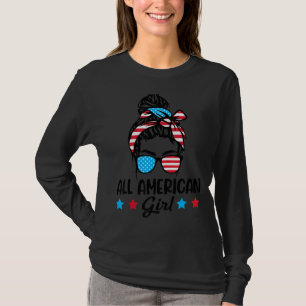 Camiseta Gafas Todos los Chicas Americanos Feliz Independen