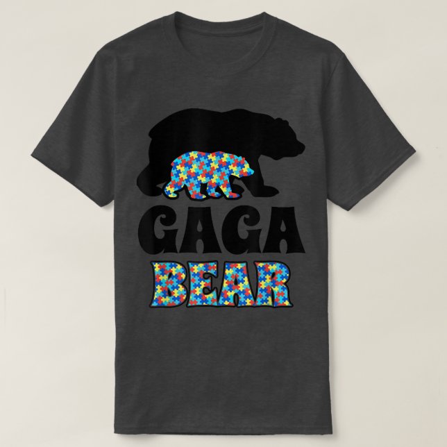 Camiseta Gaga Bear Autism Awareness  (Diseño del anverso)