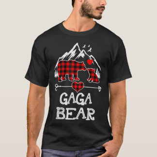 Camiseta Gaga Navidades del oso Pajama Red Plaid Buffalo Fa