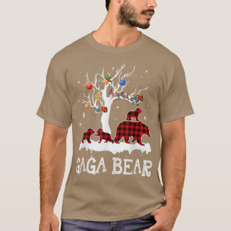 Camiseta Gaga Navidades del oso Pajama Red Plaid Buffalo Fa
