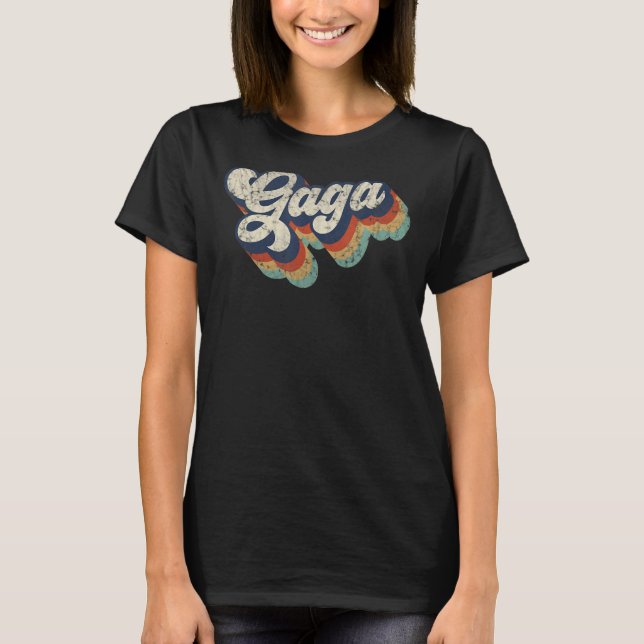 Camiseta Gaga retro lindo para la abuela mejor madre de la  (Anverso)