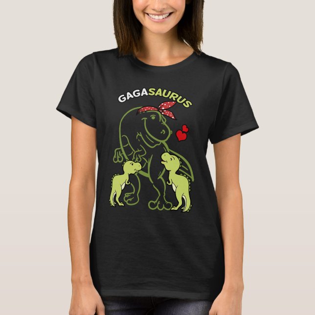 Camiseta Gagasaurus Gaga 2 Kids Dinosaur Mother's Day (Anverso)