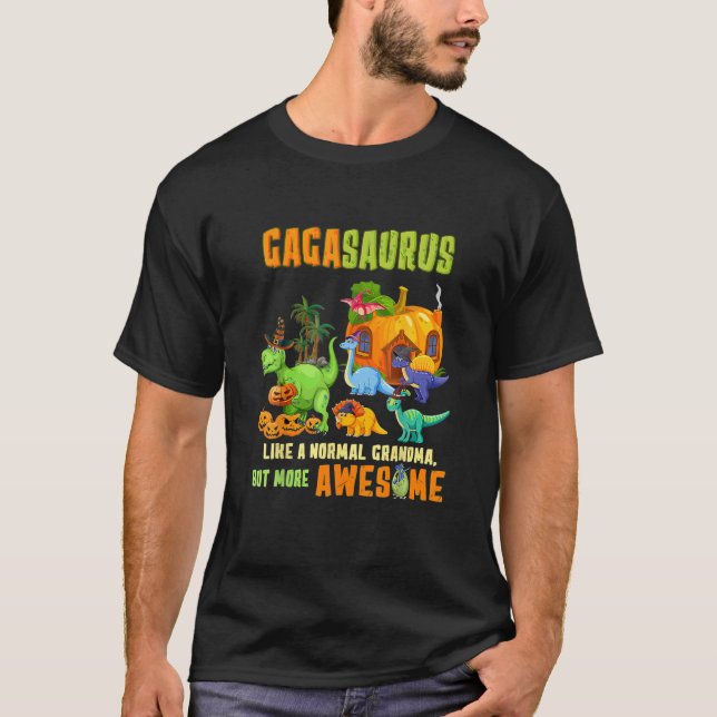 Camiseta Gagasaurus T Rex Dinosaur Gaga Saurus Halloween Co (Anverso)