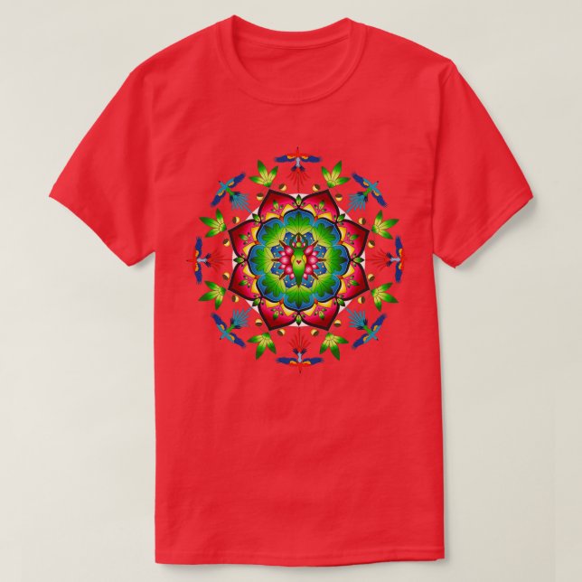 Camiseta Gaia Rainforest Mandala (Diseño del anverso)