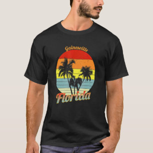 Camiseta Gainesville Florida Retro Tropical Palm Trees Vaca
