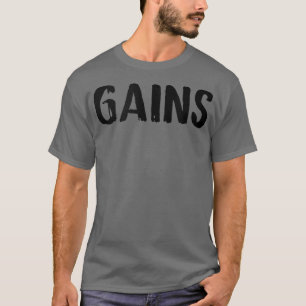 Camiseta GAINS Gym Fitness Workout Bodybuilding Motivationa