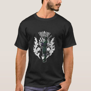 Camiseta Gaitero escocés en cardo de Escocia vintage Grun