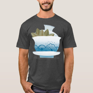 Camiseta Gaiwan con hojas de té verde Un set para lo tradic