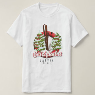 Camiseta Gaiziņkalns Letonia logotipo de esquí