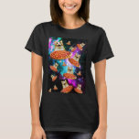 Camiseta Gala de comida de Kitten Sarcasm, astronauta de ga<br><div class="desc">Galaxia de Comida Kitten Sarcasm,  astronauta de gatos de pizza espacial.</div>
