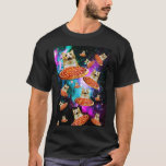 Camiseta Gala de comida de Kitten Sarcasm, astronauta de ga<br><div class="desc">Galaxia de Comida Kitten Sarcasm,  astronauta de gatos de pizza espacial.</div>