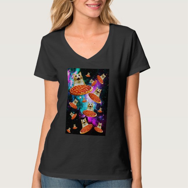 Camiseta Gala de comida sarcasmo gatito astronauta gato piz (Anverso)