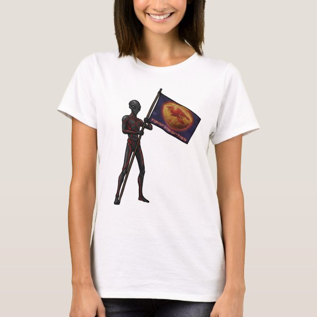 Camiseta Galactic Flagbearer | Cosmic Warrior Design (Anverso)