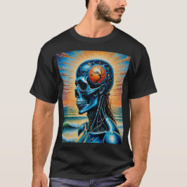 Camiseta Galactic Skull Sunset Ocean Shirt