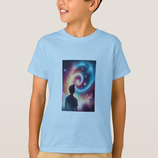 Camiseta Galactic Vibes Diseño Artística Cósmica (Anverso)