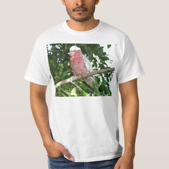 Camiseta Galah (Cockatoo color de rosa de Breasted) (Anverso)