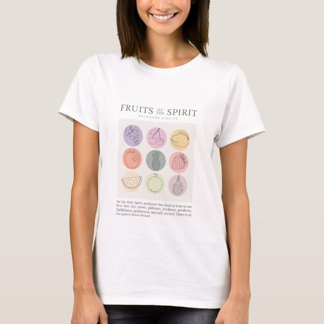 Camiseta Galatianos 5:22-23 Fruta del Espíritu (Anverso)