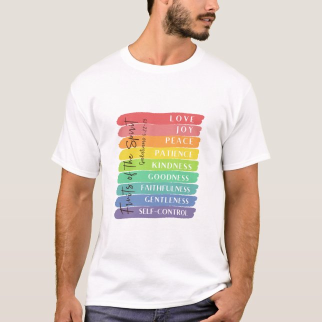 Camiseta Galatianos 5:22-23 Fruta del Espíritu (Anverso)