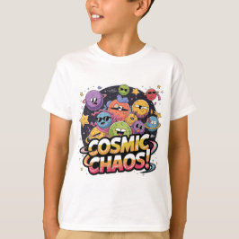 Camiseta Galaxia caótica caricaturista con carácter caprich