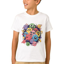 Galaxia caótica caricaturista con estrellas capric