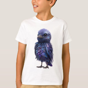 Camiseta Galaxia Celeste Nebulosa Pluma Pájaro Niños