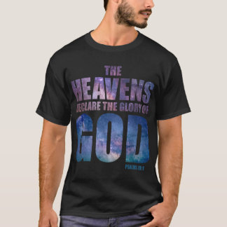 Camiseta Galaxia de Creación Cristiana Verse Heavens Declar