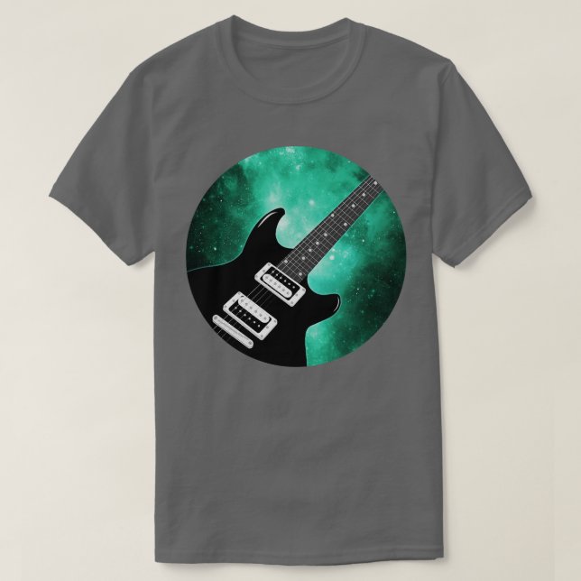 Camiseta Galaxia de guitarra eléctrica Nebulosa Espacio Ult (Diseño del anverso)