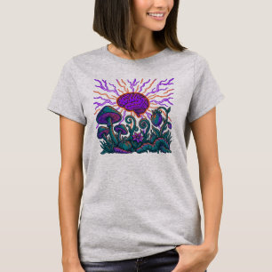 Camiseta Galaxia de Hongos Psíquicos del Cerebro - Mente Có