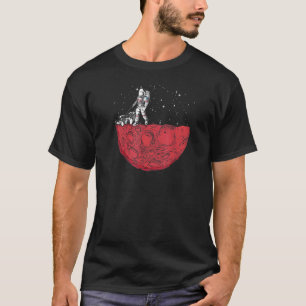 Camiseta Galaxia de la ducha de la luna del césped del astr