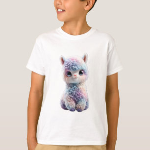 Camiseta Galaxia de Pastel de Arcoíris Alpaca Esponjosa par