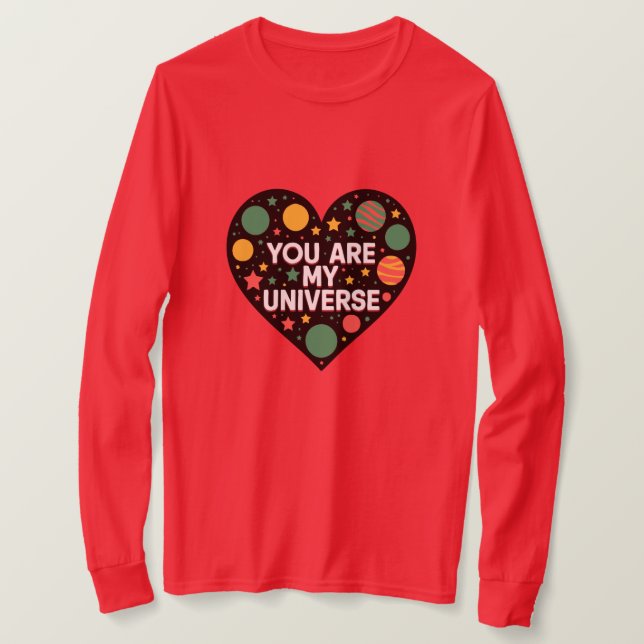 Camiseta Galaxia del amor (Anverso del diseño)