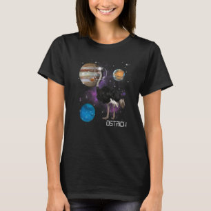 Camiseta Galaxia del astronauta avestruz pájaro espacial