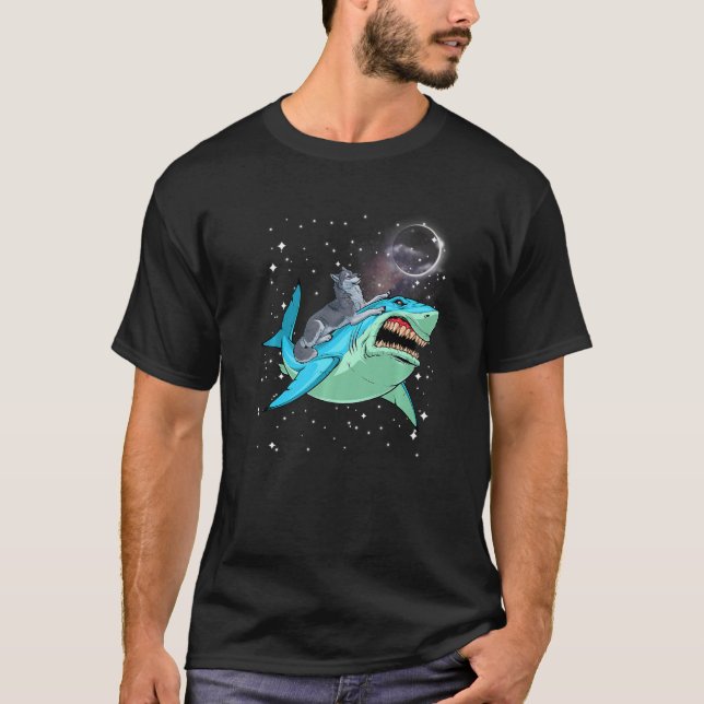 Camiseta Galaxia del espacio del perro Jawsome del Husky Sh (Anverso)