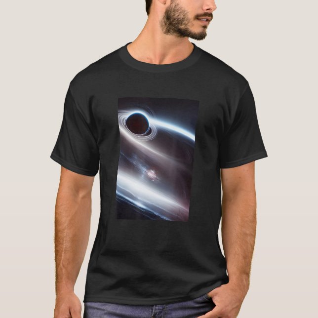 Camiseta Galaxia del espacio exterior del agujero negro (Anverso)