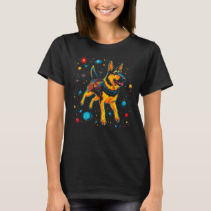 Camiseta Galaxia del espacio exterior del perro pastor alem
