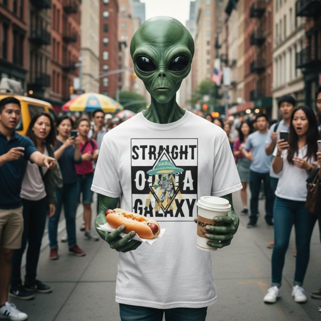 Camiseta Galaxia directa Alien Cita divertida Gráfico (Subido por el creador)