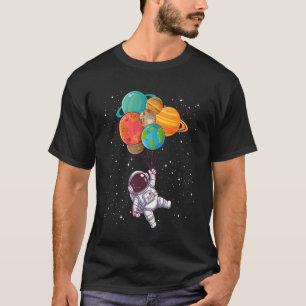 Camiseta Galaxia Espacio Exterior Astronauta Planetas Globo