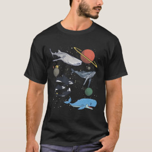Camiseta Galaxia espacio Tiburón de ballena Beluga Humpback